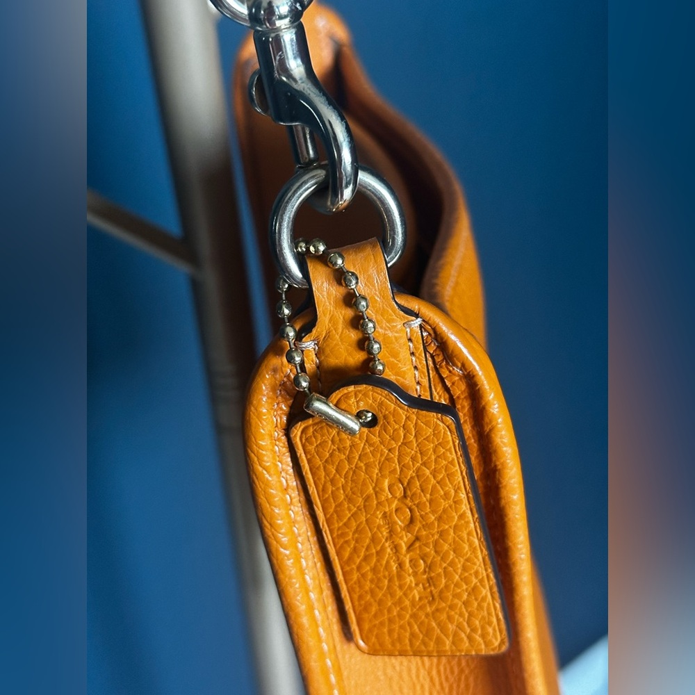 Coach Dempsey File Vibrant Orange Crossbody Bag - Picture 8 of 14